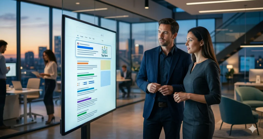 personas mirando ubicación de articulo en google